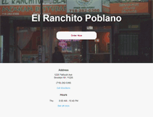Tablet Screenshot of elranchitopoblano.com